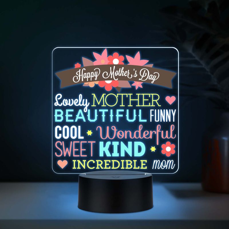 Mother’s Day Inspirational Quote Lamp – USB Powered LED Glow Light